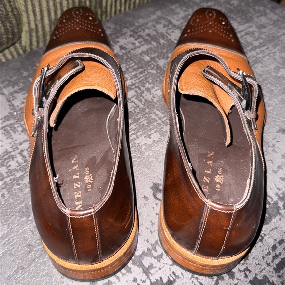 Mezlan monk strap leather loafers sz 11.5 - Picture 3 of 4